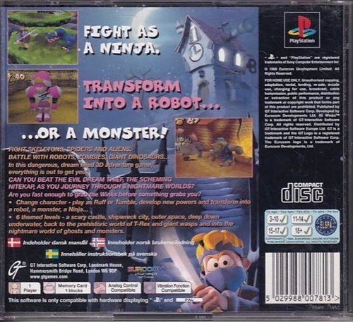 40 Winks Conquer Your Dreams - PS1 (B Grade) (Genbrug)
